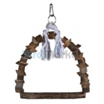 Κούνια Ξύλινη Με Σχοινί