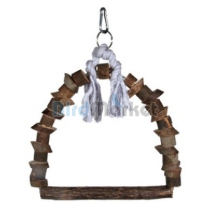 Κούνια Ξύλινη Με Σχοινί